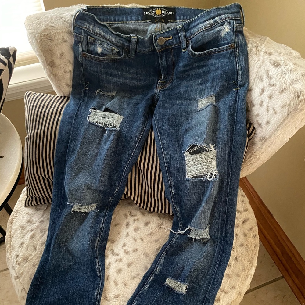 Lucky Brand Cropped Low Rise Denim Jeans